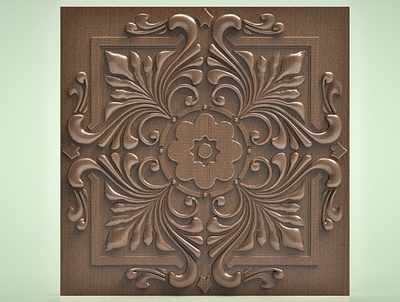 Carved wooden tile 3d 3d model 3d modeling 3d printing 3dmodeling carved carving solidworks wood wood art wood carving wooden