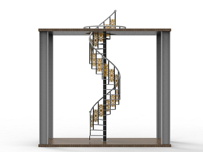 Fabricable spiral staircase 3d model 3d modeling 3dmodel cnc lasercutting metal sheetmetal solidworks staircase