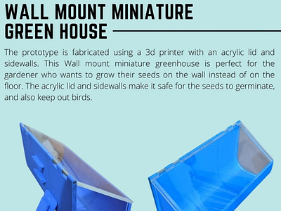 Prototype of wall mount miniature green house