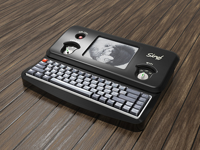 Smart type writer 3d model 3d modeling 3d printing 3dmodel e ink industrial industrial design keyshot product render product rendering rendering solidworks typewriter