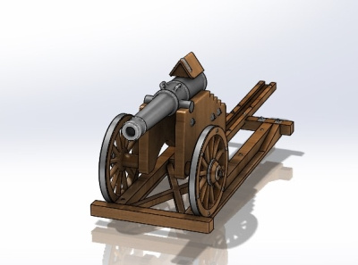 Cannon 3d model 3d modeling 3d printing 3dmodel 3dmodeling 3dprinting cannon carriage design prototype solidworks vintage