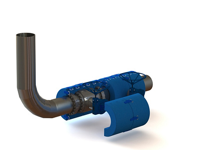 Valve with ducting 3d model 3d modeling 3d printing 3dmodeling design duct ducting solidworks valve