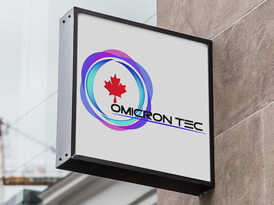 Omicron Tec Logo design graphic design logo logo design logotype mockup
