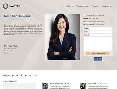 Lawyer Profile design dribbble graphic design lawyer lawyers layout profile ui ux web website website design