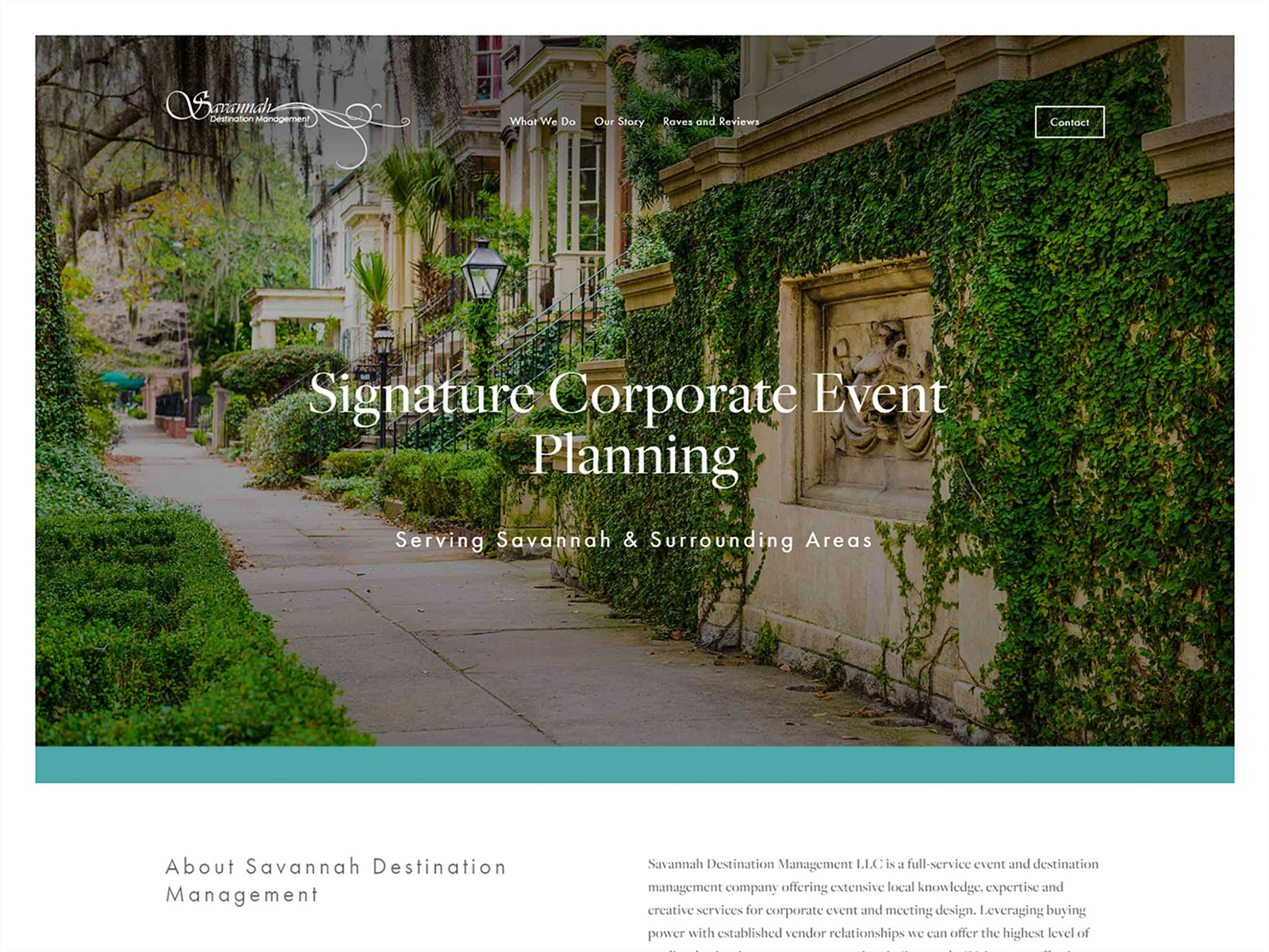 Savannah Destination Management site by Interaction Developers on