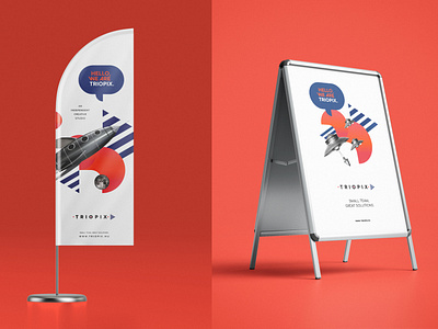 Outdoor advertising for Triopix Creative Studio