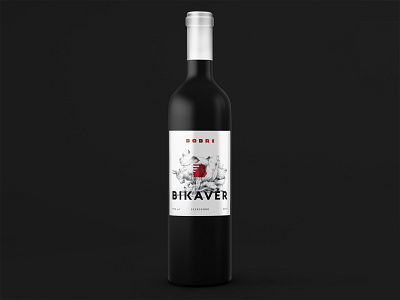 Bikavér wine label design for Bodri Winery