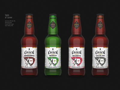 Corner Beer Branding beer label branding graphic design illustration mihály molnár