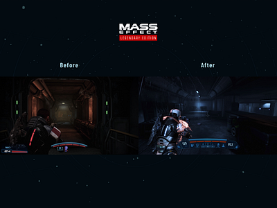 Mass Effect | Legendary Edition | UI Comparison | In Game blue comparison interface mass effect space ui vector videogame