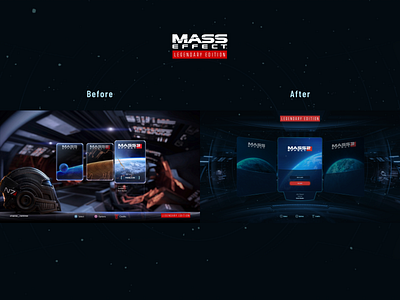 Mass Effect | Legendary Edition | UI Comparison | Start Screen