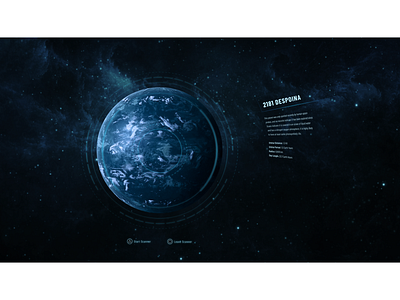 Mass Effect | Legendary Edition | Scan Planet Screen 2d blue design effect game interface masss planet scan space ui video videogame