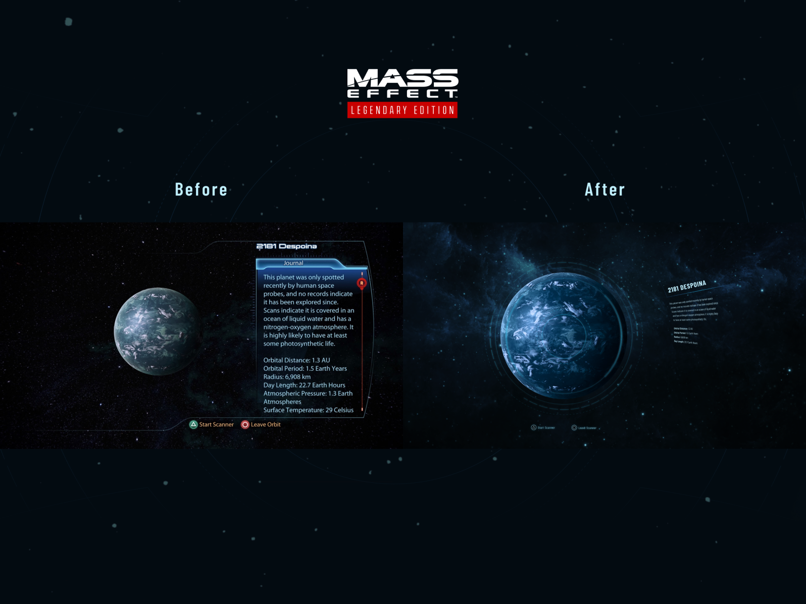 Mass Effect | Legendary Edition | UI Comparison | Scan Screen by José ...