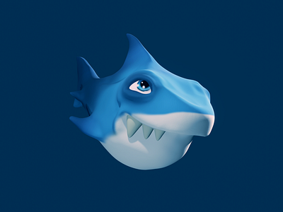 Shark 3d blender blue illustration ilustracion modeling sea shark