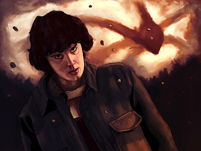 Eleven - Stranger Things 11 design digital painting eleven fanart illustration ilustracion monsters netflix photoshop pintura digital stranger things