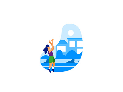 Some minimalist sports #1 2d basketball blue deporte design girl illustration ilustracion sport vector