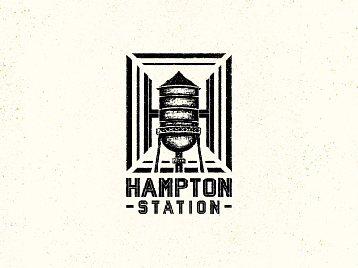 Hampton Station Brand Logo branding drawing hand drawn hand drawn type identity illustration institution logo typography