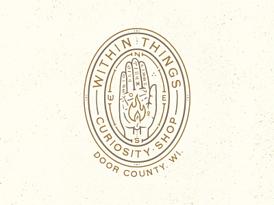 Within Things Curiosity Shop Logo branding business drawing esoteric hand drawn identity illustration logo shop unique