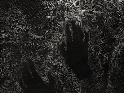 Ritual Album Cover album art album cover art dark drawing eerie hand drawn hands illustration monochromatic monochrome music record spooky vinyl