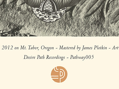 Desire Path Recordings : Pathway005 Teaser design desire path layout music record teaser vinyl