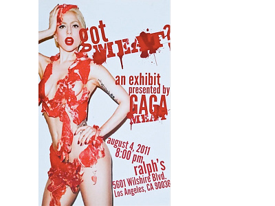 Gaga Meat Poster Design adobe illustrator branding fashion lady gaga layout los angeles meat meat dress photoshop
