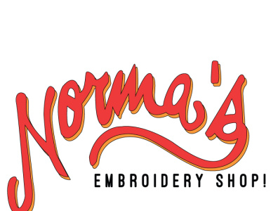 Norma's Embroidery Shop Logo adobe illustrator branding custom design embroidery graphic design hand lettering illustration illustrator lettering logo logotype los angeles normas normas embroidery shop typography vector
