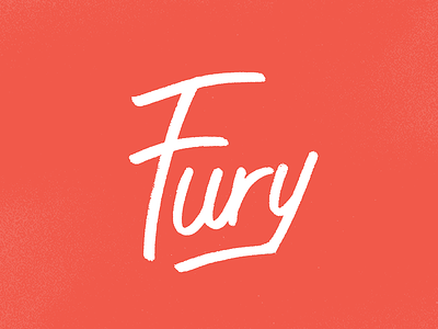 Different direction for Fury Logo fury hand lettering logo youth ministry