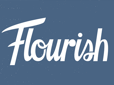 Flourish Logo Digital Version custom type flourish logo