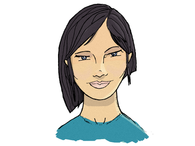Tried to draw a female character