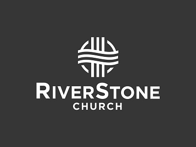 Test church logo church cross logo river stone