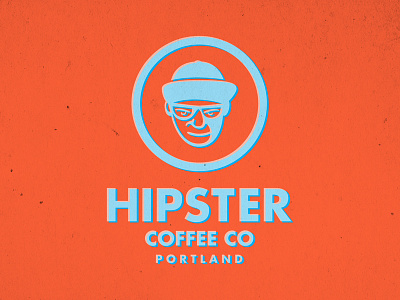 Hipster Coffee Company coffee hipster logo mark