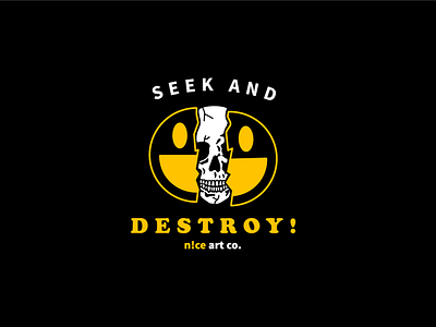 N!CE Art co. ''Seek And Destroy!'' art art direction design draw illustration illustration design illustrations nice skull smile