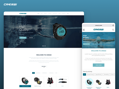 Cressi Website Redesign