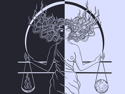 LIBRA // Justice & Balance drawing goddess illustration libra moon procreate procreate app weekly challenge weekly warm up weeklywarmup zodiac
