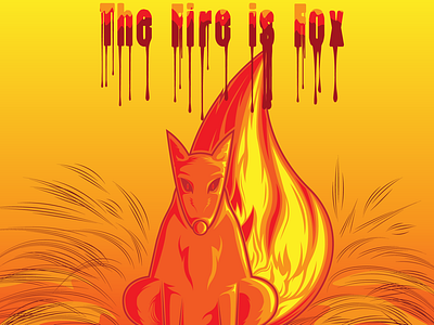 Fox on fire