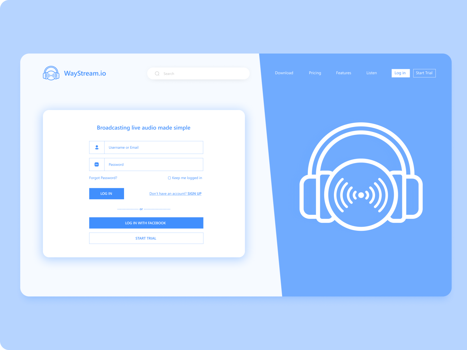 streaming app login page 2 by Ezeagwula Michael on Dribbble