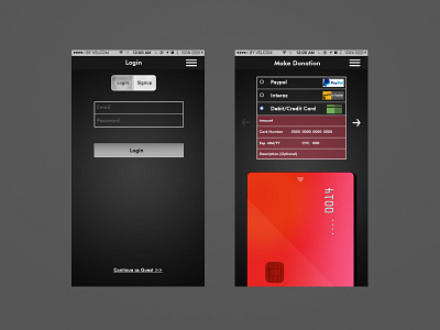 login and payment app design mobile app ui ux