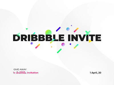 Grab your invite branding clean clean design colorful creative dribbble dribbble invite giveaway invite liquid mac player shape elements smooth ticket type typography white