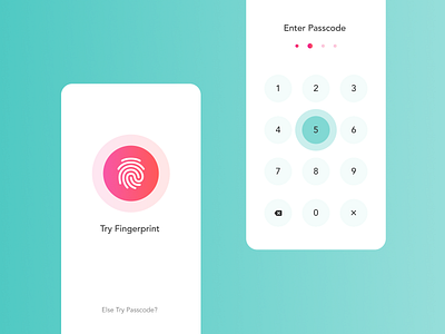 App Authentication app authentication design dribble figma fingerprint login design minimal passcode ui