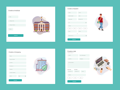 Create Screens company create create new design dribble job minimal student ui university web