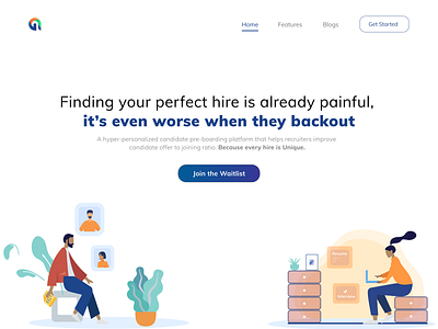 HR Agency Landing Page candidate design dribble hire hr hrms illustration interview landing page landing page design landingpage minimal recruiter recruiting recruitment agency web