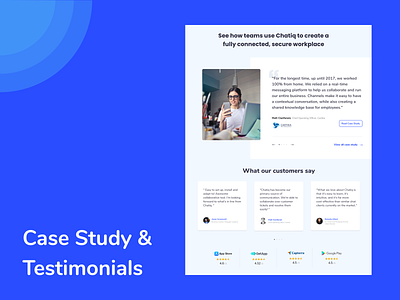 Case Study and Testimonial case study casestudy design dribbble featured landing page minimal section testimonial testimonials ui ux web