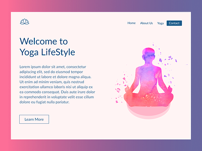 Yoga - Landing Page design web yoga yoga app yoga studio