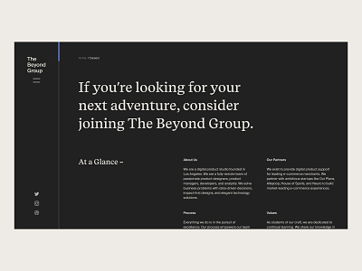The Beyond Group is hiring! careers design desktop e-commerce hiring jobs scroll sticky navigation typography ui web design