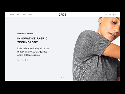 FIGS – FionTech design desktop e com figs principle prototype scroll sticky menu uiux web design