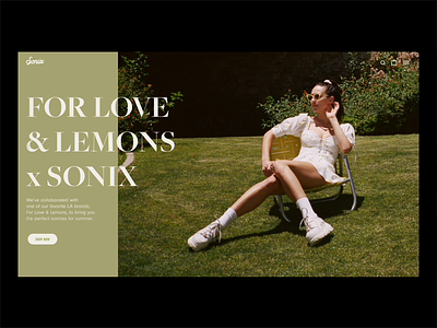 For Love & Lemons x Sonix animation e-commerce editorial design interactive design motion typography ui ux web web design website