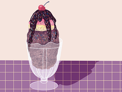 Ice cream food ice cream illustration procreate purple