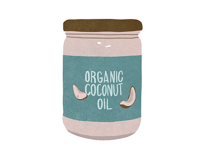 Organic Coconut Oil coconut coconut oil illustration ipad art organic procreate quick drawing vegan