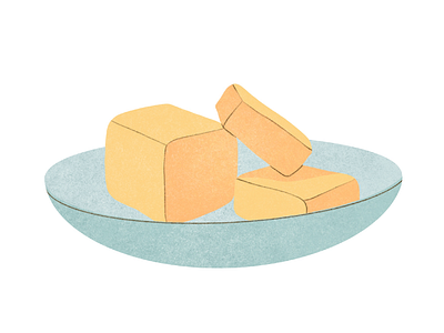 Margarine butter dairy free food food illustration illustration ipad plate vegan