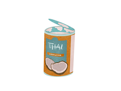 Coconut milk coconut coconut milk food art illustration procreate vegan