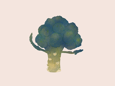 Broccoli broccoli food illustration green healthy illustration procreate vegan vegetable
